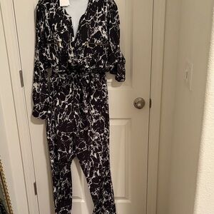 Calvin Klein Monochrome Patterned Jumpsuit
